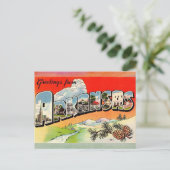 Arkansas Vintage Travel Postkarte (Stehend Vorderseite)