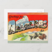 Arkansas Vintage Travel Postkarte (Vorne/Hinten)