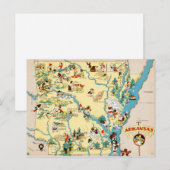 Arkansas Vintager Cartoon Karte (Vorne/Hinten)