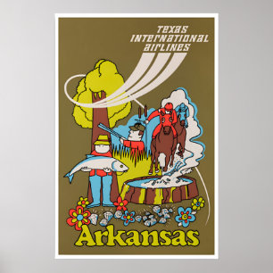 Arkansas-Wandkunst-Reiseplakatdruck Poster