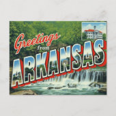 Arkansas Waterfall Forest Postkarte (Vorderseite)