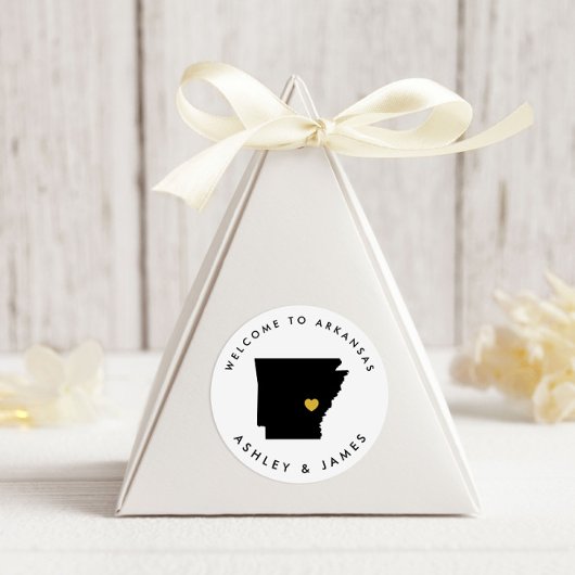 Arkansas Wedding Welcome Sticker Tag