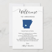 Arkansas Wedding Willkommensbrief-Reisekarte (Vorderseite)