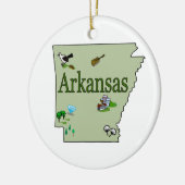 Arkansas-Weihnachtsbaum-Verzierung Keramikornament (Links)