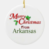Arkansas-Weihnachtsbaum-Verzierung Keramikornament (Hinten)
