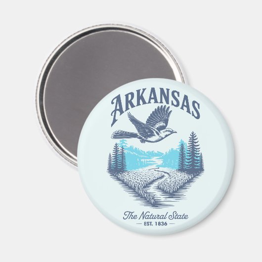 Arkansas – Wild and Beautiful Magnet (Vorderseite/Rückseite)