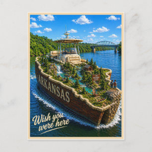 Arkansas Wish You Were Here State Serie Postkarte