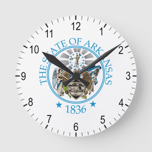 Arkansas-Zeichen Runde Wanduhr (Vorderseite)