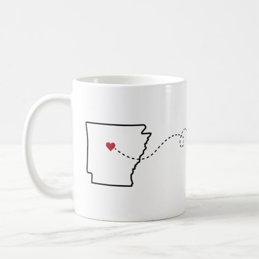 Arkansas zu Oregon - Heart2Heart Coffee Tasse (Links)