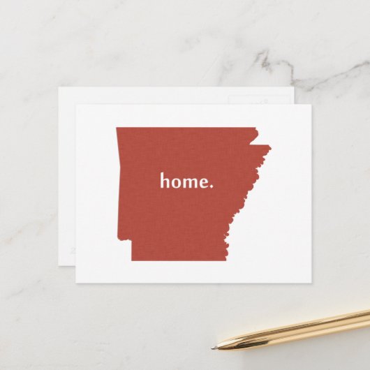 Arkansas Zuhause Red Postkarte (Vorderseite/Rückseite Beispiel)