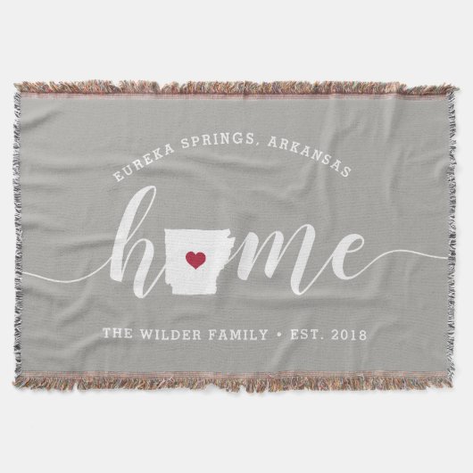 Arkansas Zuhause Staat Personalisiert Decke (Vorderseite)
