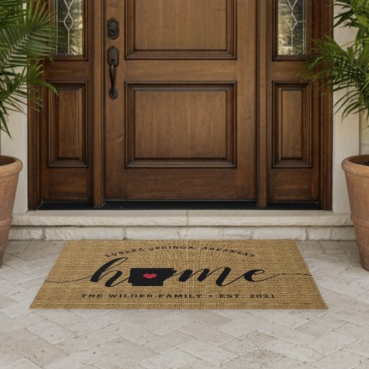 Arkansas Zuhause Staat Personalisiert Fußmatte