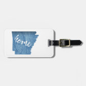 Arkansas Zuhause Wood Grain Gepäckanhänger (Vorderseite horizontal)