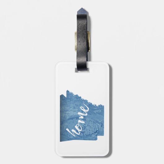 Arkansas Zuhause Wood Grain Gepäckanhänger (Rückseite vertikal)