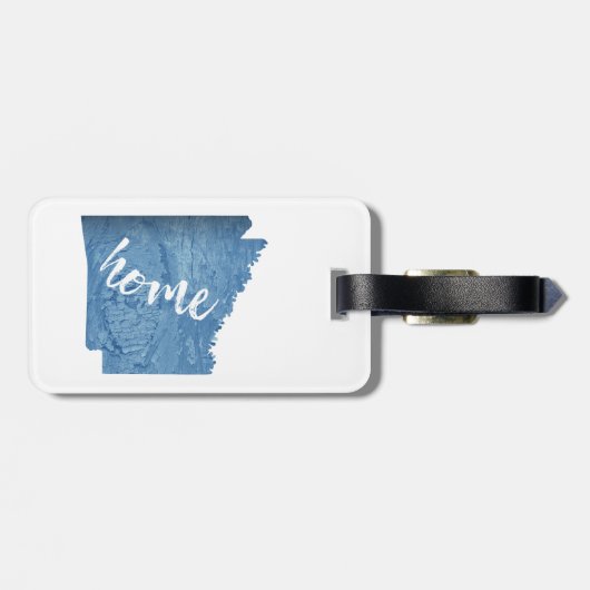 Arkansas Zuhause Wood Grain Gepäckanhänger (Rückseite horizontal)