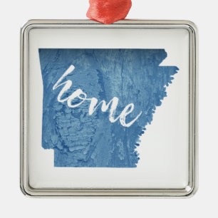 Arkansas Zuhause Wood Grain Ornament Aus Metall