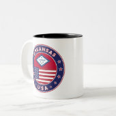 Arkansas Zweifarbige Tasse (Vorderseite Links)