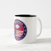 Arkansas Zweifarbige Tasse (VorderseiteRechts)
