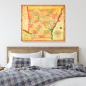 ArkansasPanoramakarte Arkansas Leinwanddruck (Insitu (Schlafzimmer))