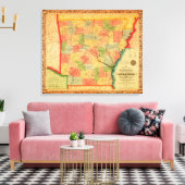 ArkansasPanoramakarte Arkansas Leinwanddruck (Insitu (Wohnzimmer))