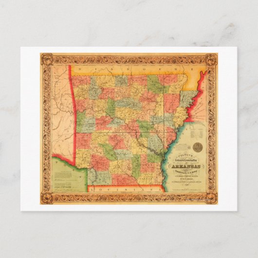 ArkansasPanoramakarte Arkansas Postkarte (Vorderseite)
