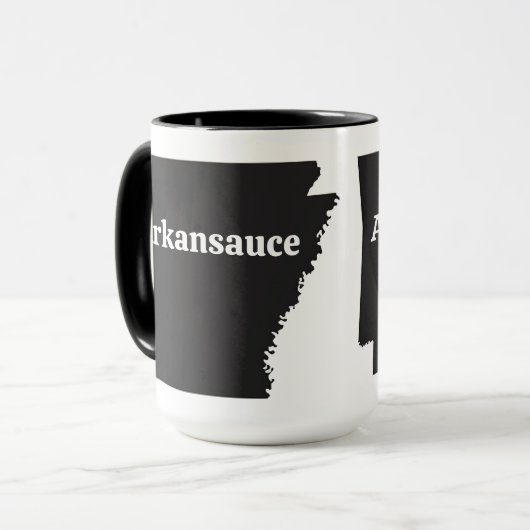 Arkansauce Tasse (Vorderseite Links)