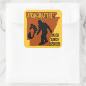 Arkansquatcher Quadratischer Aufkleber (Tasche)