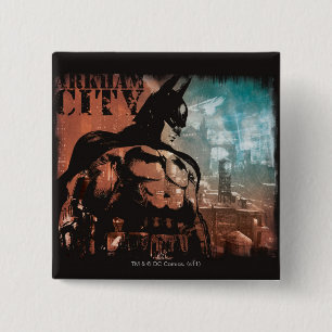 Arkham City Batman gemischte Medien Button