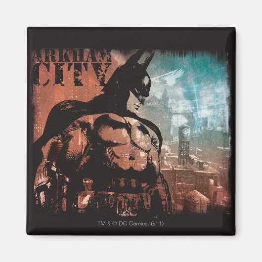 Arkham City Batman gemischte Medien Magnet (Vorne)