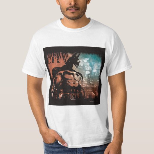 Arkham City Batman gemischte Medien T-Shirt (Vorderseite)