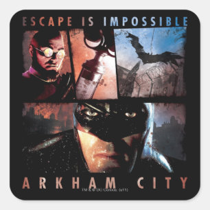 Arkham City Escape ist unmöglich Quadratischer Aufkleber