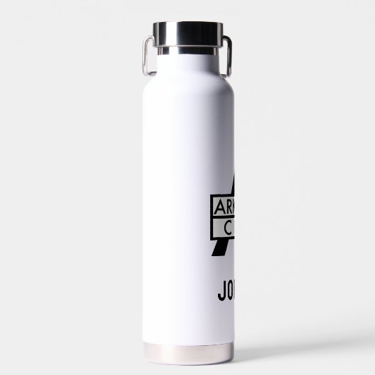 Arkham City Icon | Name hinzufügen Trinkflasche (Vorne)