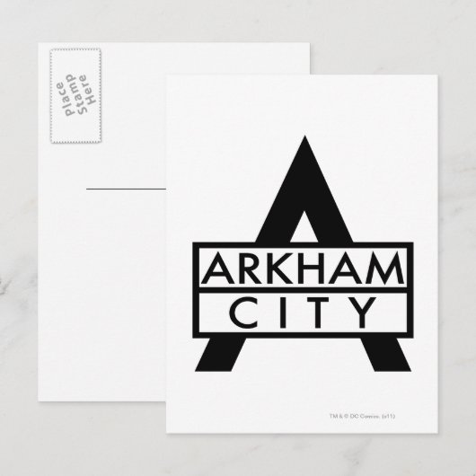 Arkham City Icon Postkarte (Vorne/Hinten)
