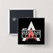 Arkham City Logo weiß Button (Vorne & Hinten)
