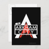 Arkham City Logo weiß Postkarte (Vorne/Hinten)