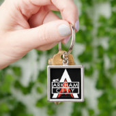 Arkham City Logo weiß Schlüsselanhänger (Hand)