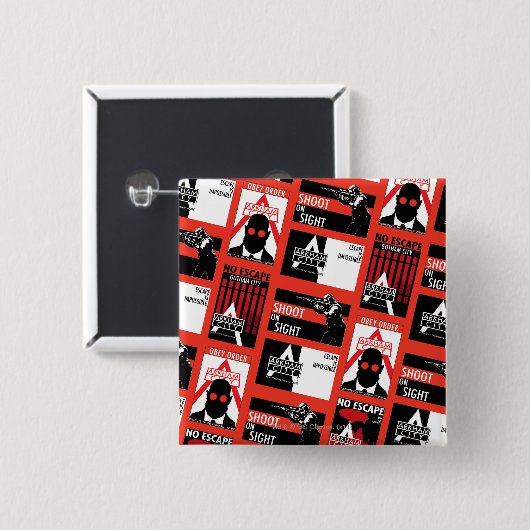 Arkham City Propaganda Pattern Button (Vorne & Hinten)