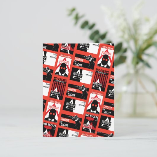 Arkham City Propaganda Pattern Postkarte (Stehend Vorderseite)