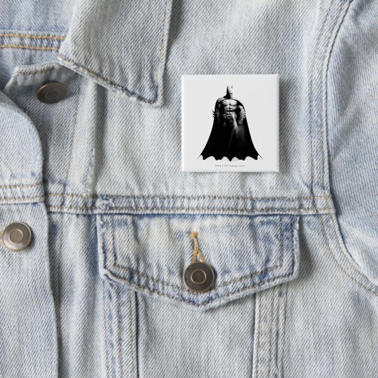 Arkham City | Schwarz-Weiß-Pose Batman Button (Beispiel)