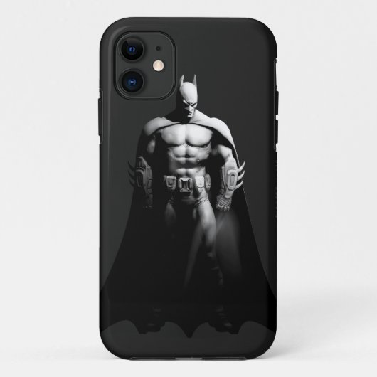 Arkham City | Schwarz-Weiß-Pose Batman Case-Mate iPhone Hülle (Rückseite)