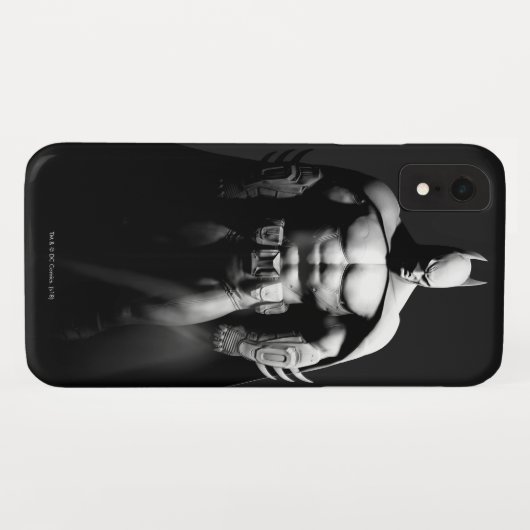 Arkham City | Schwarz-Weiß-Pose Batman Case-Mate iPhone Hülle (Rückseite (Horizontal))
