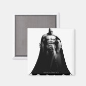 Arkham City | Schwarz-Weiß-Pose Batman Magnet (Vorderseite/Rückseite)