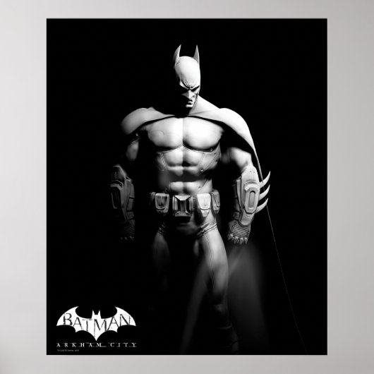 Arkham City | Schwarz-Weiß-Pose Batman Poster (Vorne)