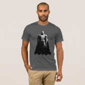 Arkham City | Schwarz-Weiß-Pose Batman T-Shirt (Vorne ganz)