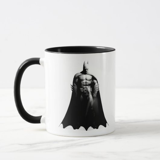 Arkham City | Schwarz-Weiß-Pose Batman Tasse (Links)
