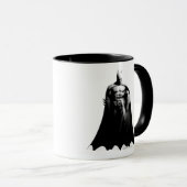 Arkham City | Schwarz-Weiß-Pose Batman Tasse (VorderseiteRechts)