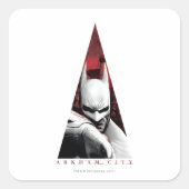 Arkham City Triangle Quadratischer Aufkleber (Vorderseite)