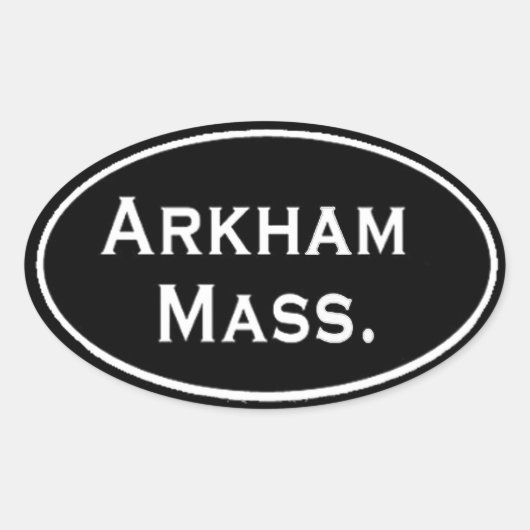 Arkham Mass. Ovaler Aufkleber (Vorderseite)
