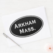 Arkham Mass. Ovaler Aufkleber (Umschlag)