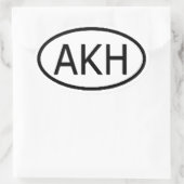 Arkham Ovaler Aufkleber (Tasche)